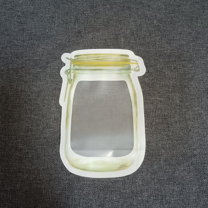 Пакет Mason Bottle Ziplock имеет множество комбинаций, герметичные пакеты для хранения, прозрачные пакеты для закусок, влагонепроницаемые пакеты для сохранения свежести