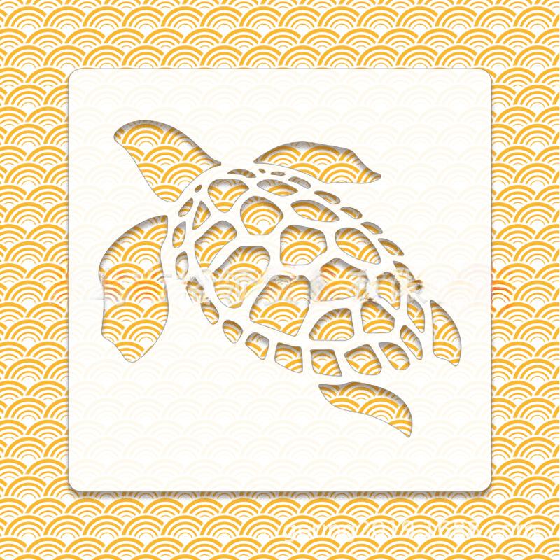 1 шт. 13*13 см белый ПЭТ морские животные серии полые трафареты скрапбукинг настенный плакат граффити аэрозольная краска картина раскрашивание формы