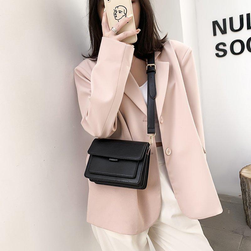 Women's Luxury Designer Small Handbag Fashion High Quality PU Leather Femael Daily Soild Color Vintage Crossbody Messegner Bags