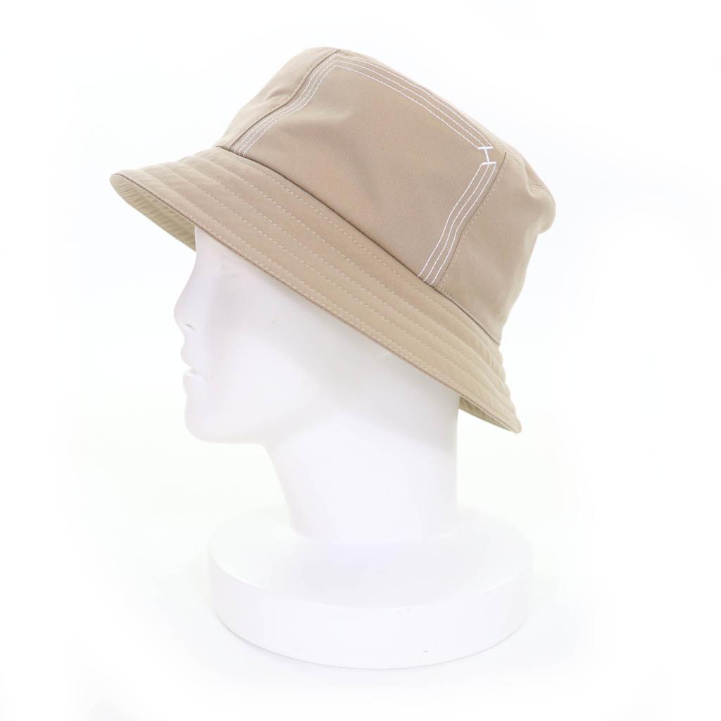 Pristine HERMES hat Fred Stitch Embroidered H bucket hat cotton mens Used