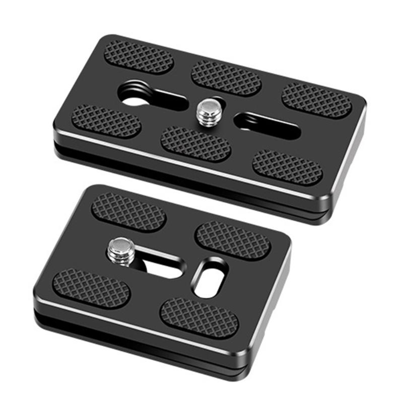 Quick Release Plate, PU50 PU70 Aluminum Alloy Universal 1/4" Quick Release Screw Mount Plate for Photography Tripods