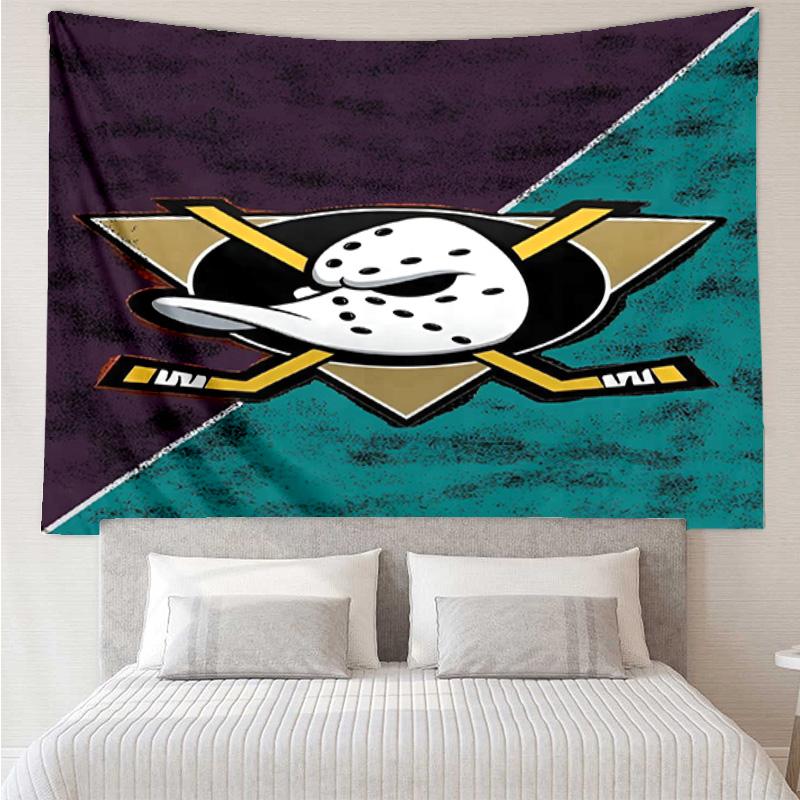 Anaheim Ducks Hockey Team Tapestry Room Decoration Wall Hanging for Living Room Bedroom, dormitory, Birthday and Christmas gifts