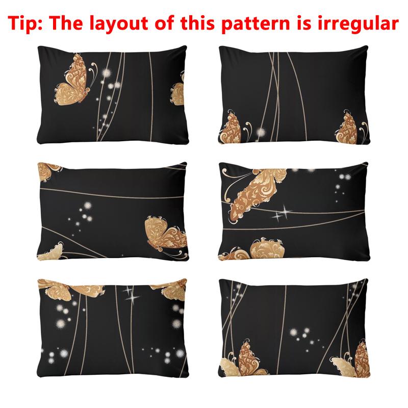 Simple 3-Piece Modern Butterfly Pattern Matte Three Piece Fitted Sheet Set, Bedroom Printed Bed Cover Set, Bedding