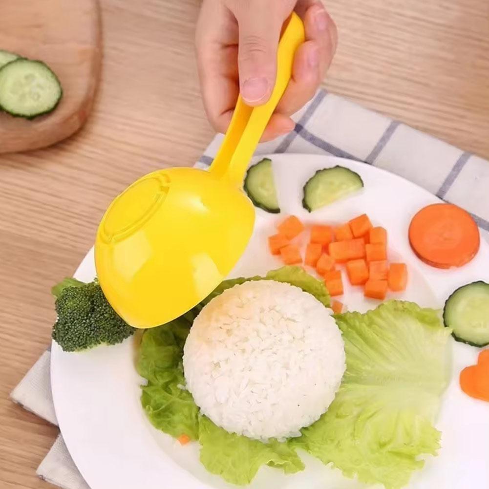 1pc Rice Spoon Non-stick DIY Rice Scoop Mold Sushi Spoon Rice Half Baking Accessory Kitchen Heat-resistant Round Tool Mold