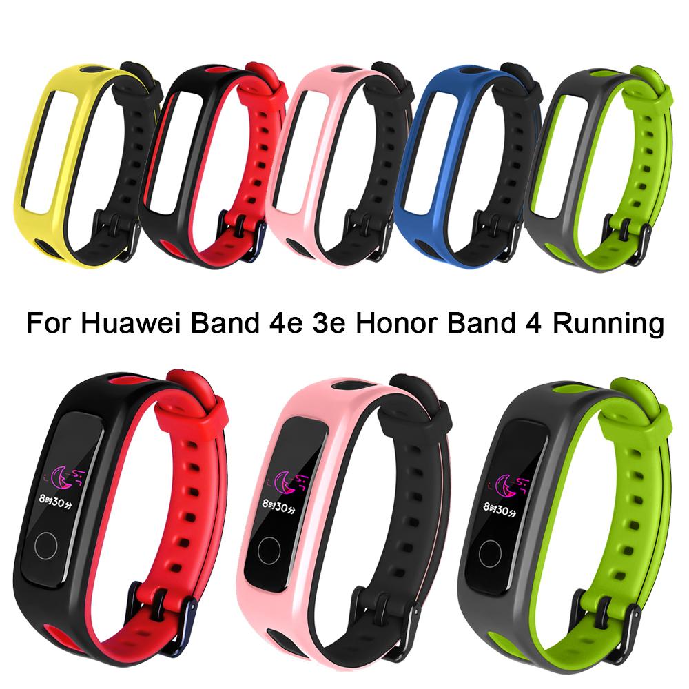 Dual Color Replacement Bracelet Wristband Soft Silicone Strap Watch Band Wrist Watchband