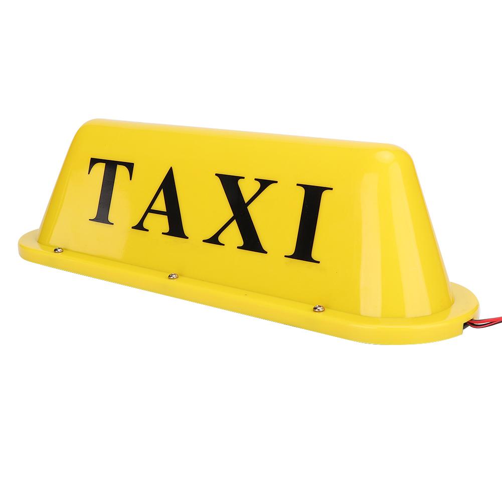 12V Светодиодный Магнитный Знак Такси На Крышу Автомобиля Сверхяркий Свет Лампа с Прикуривателем(Желтый чехол)