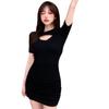 Summer Fashion Short-Sleeved Dress Korean Style Women Short Tight Fit And Thin Buttocks