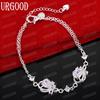 925 Sterling Silver Heart-shaped AAA Zircon Bracelet Fashion Wedding Jewelry