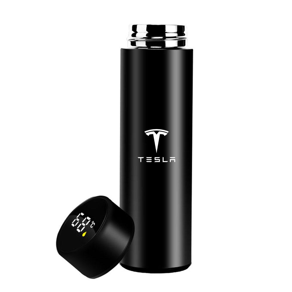 ALS1 500ml Portable Car Smart Thermos Bottle Temperature Display Cup Valve Cap For Tesla Model 3 Model X MODEL S ROADSTER Car Styling