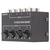 CX400 4 Channel Passive Mixer Professioinal Stereo 4 Channel Mixer for Mixing Instruments CD Players