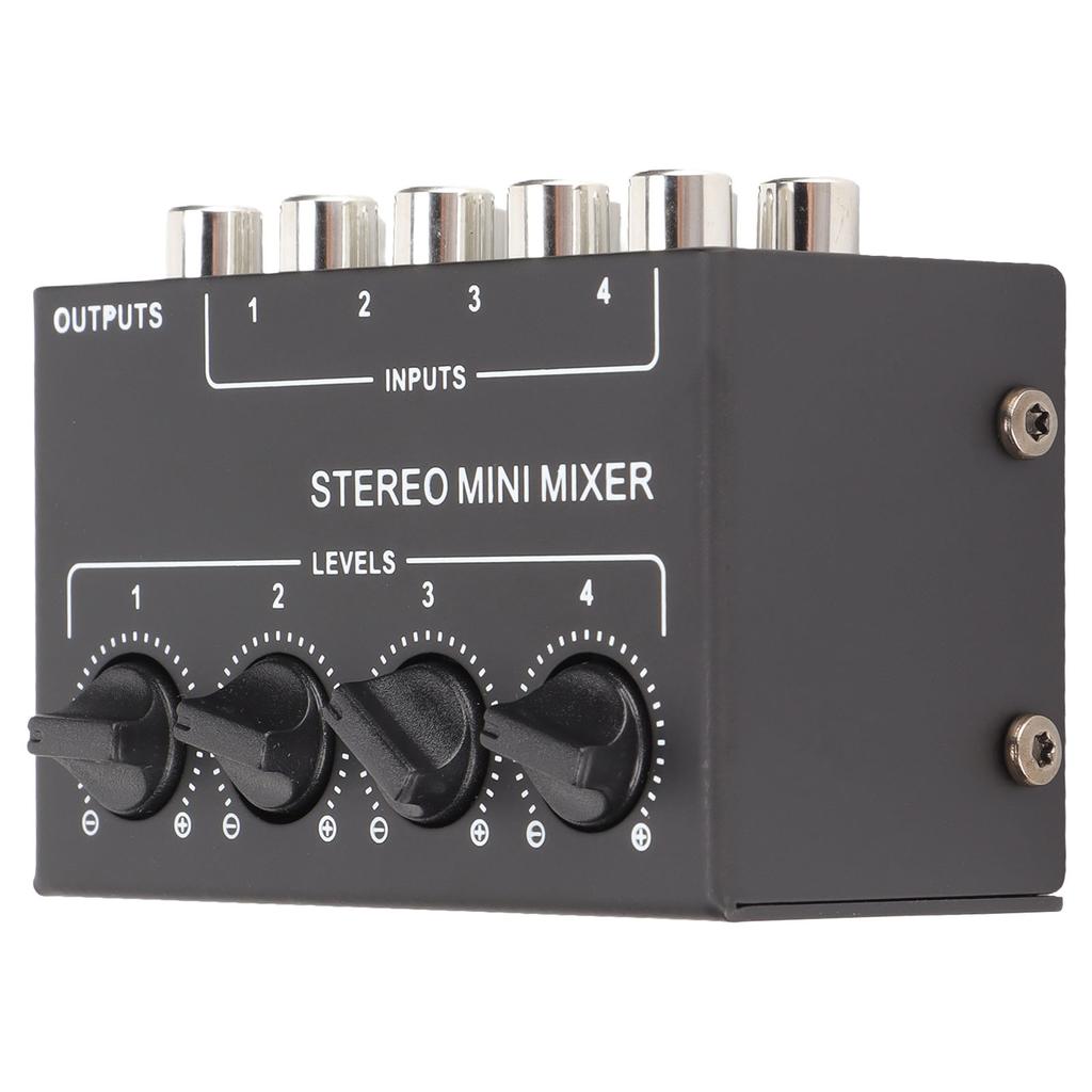 CX400 4 Channel Passive Mixer Professioinal Stereo 4 Channel Mixer for Mixing Instruments CD Players