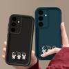 Мягкий противоударный чехол с принтом маленького астронавта для телефона Samsung S25 Ultra S24 FE S23 Plus S22 A56 A36 A16 A55 A06 A05 A15 A35 A54 Матовый чехол-бампер из ТПУ