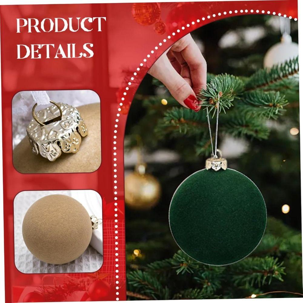 12 шт. 6 см елочные шары подвески флокированные елочные подвесные шары рождественские украшения