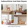 Christmas Reindeer Statue Tabletop Figurine Compact for Office
