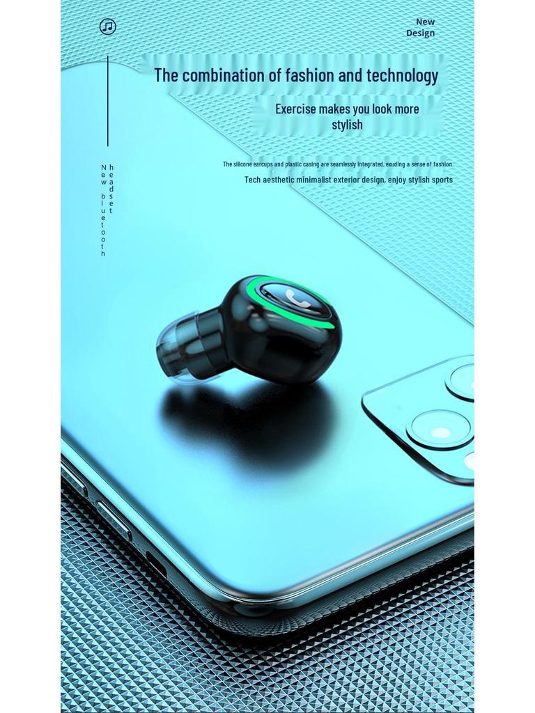 Bluetooth-наушники M9: Один наушник, Полностью беспроводное стерео, Длительное время ожидания, Спортивная модель M6