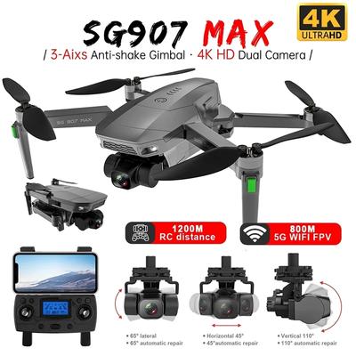 Новый профессиональный радиоуправляемый дрон SG907 MAX GPS 4K HD ESC с камерой 5G FPV WiFi с 3-осевым подвесом, полет на 25 минут, бесщеточный квадрокоптер, игрушка в подарок
