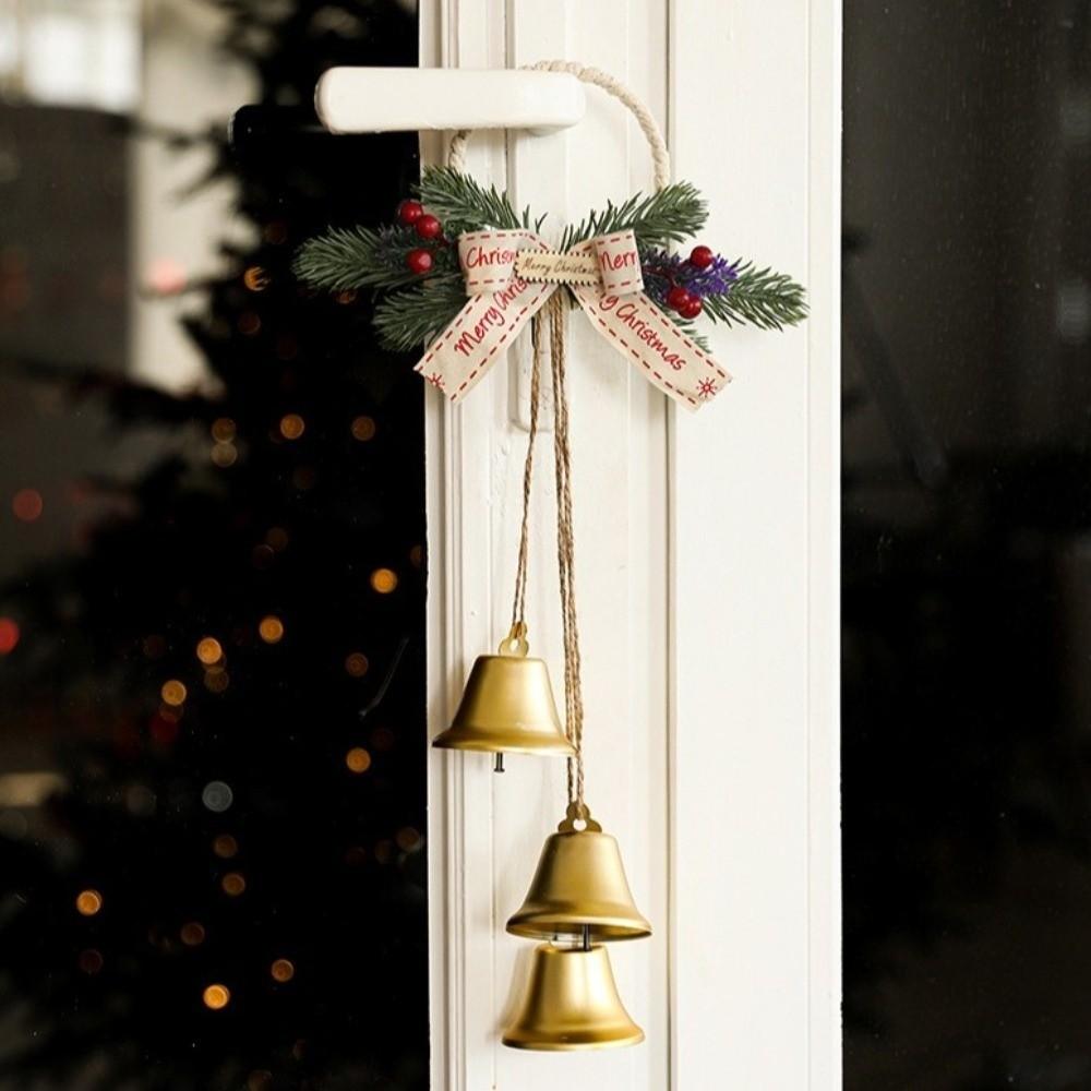 Pleasant Sound Christmas Bell With Bowknot Bell Ornament Christmas Tree Pendant Party