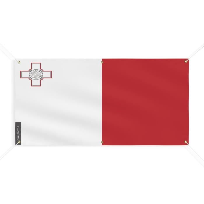 Bannière Drapeau De Malte 6 Oeillets 90x180cm En Polyester