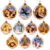Lighted Christmas Tree Bauble Plastic Hanging Ornament New Transparent Ornament  Party Decoration