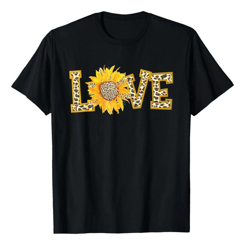 Bonita Camiseta De Camisas Y Tops Con Forma De Girasol