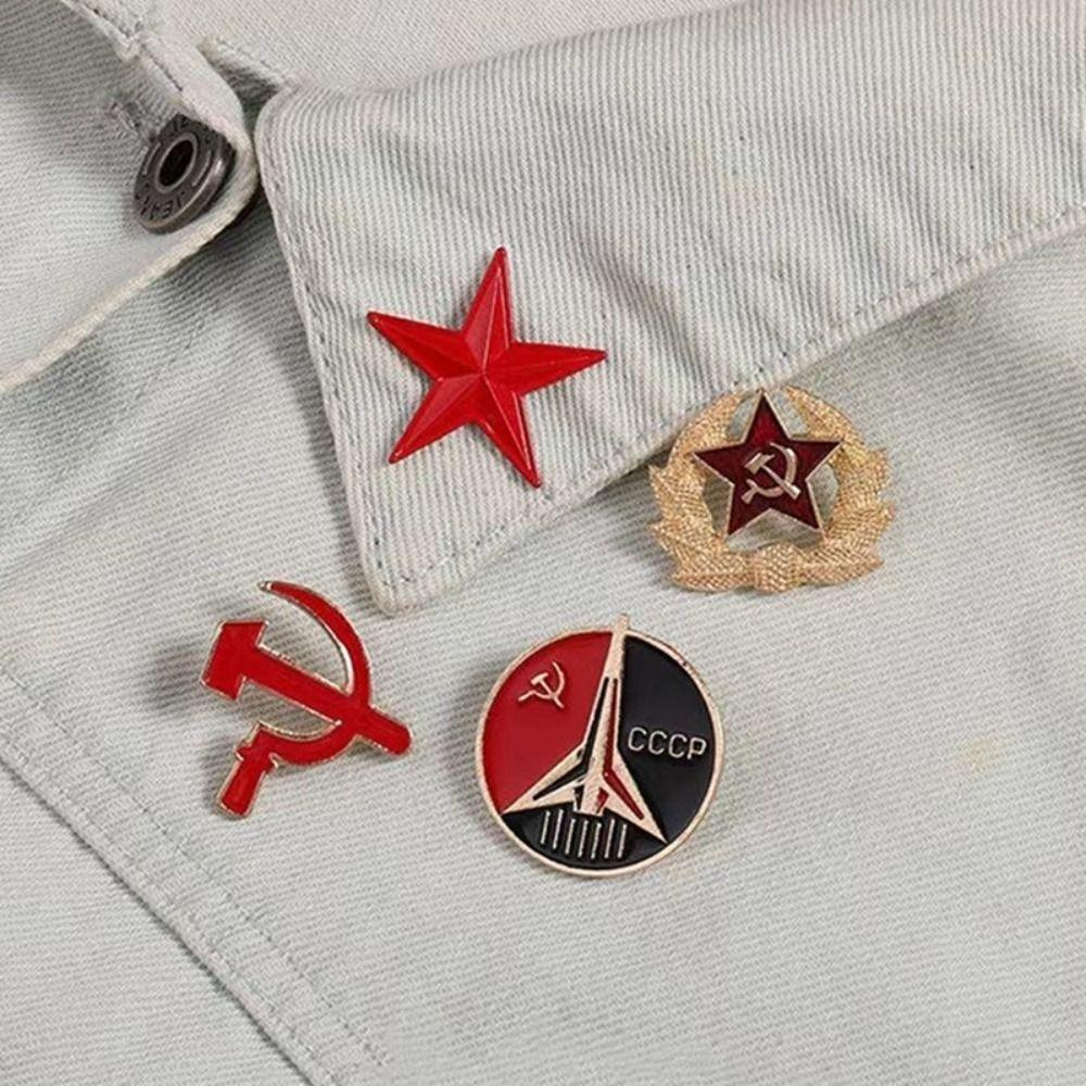 Русские смешные значки с котами Русская голубая кошка Брошь Красная звезда Красная звезда Русская булавка Любители кошек Друзья