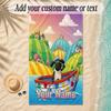 Beach TowelShaun the Sheep Custom Name Text Personalized Soft Towel for Beach Pool Indoor Home Decor Gift