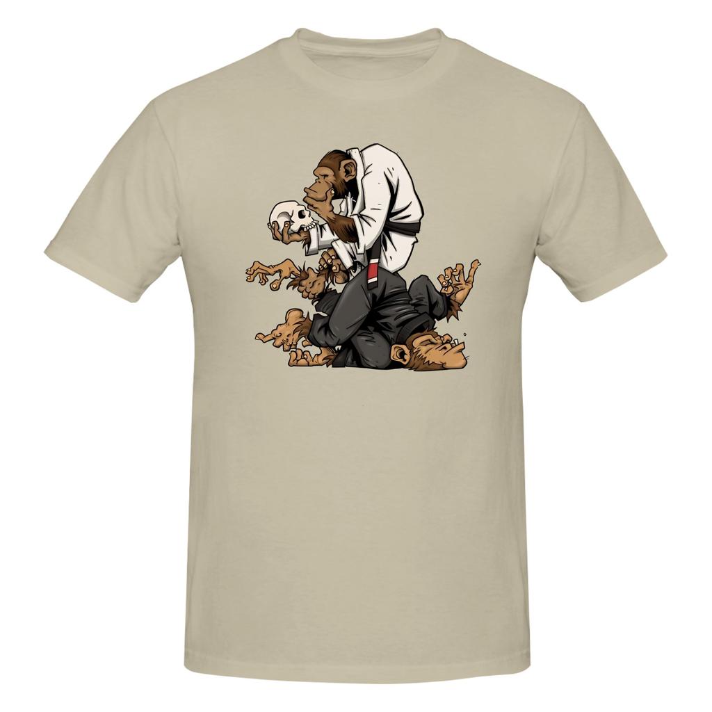Piece Karate Master Funny  Cotton TShirt Thinking Monkey Tees Tops For Unisex