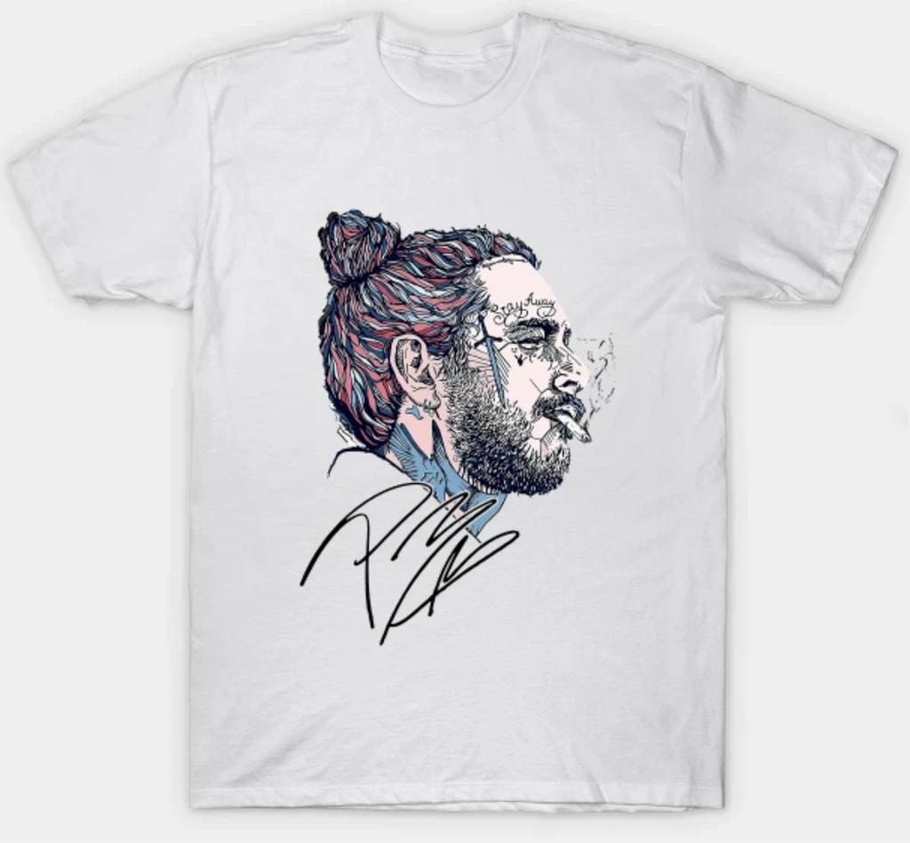 Post Malone T shirt Adult S-3XL White Fan Art Band Tee