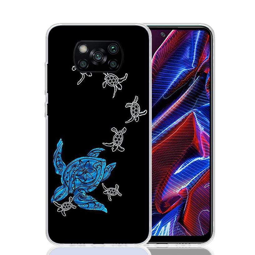 Cartoon Sea Turtle Tortoise Case Phone Cover for Xiaomi Redmi Note 10 9 9S 8 8T 7 5 Pro Mi 12T 11T 10T 9T 12 11 Lite A3 A2 Trend