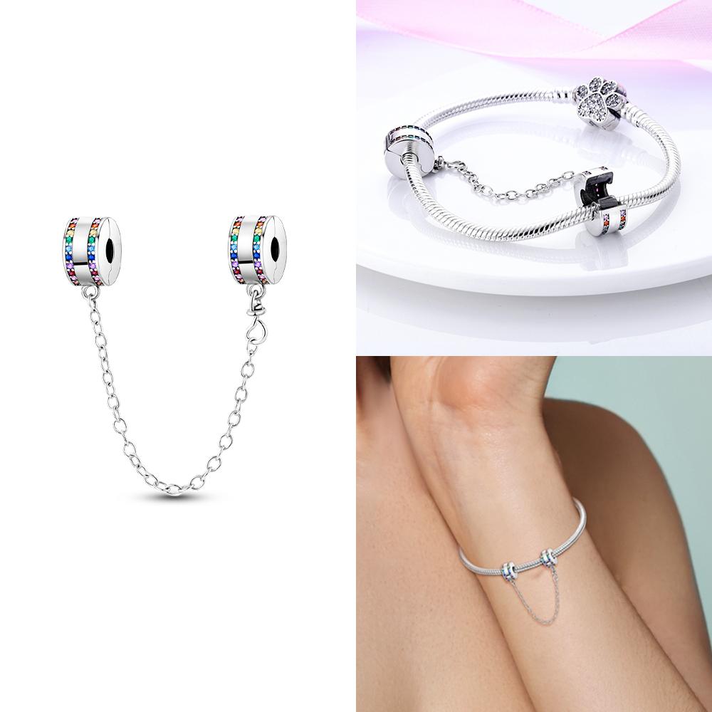 Изысканные Элегантные Медные Шармы Кошка Луна Любовь Сердце Бусины Подходят для Оригинального Браслета Пан Изготовление Для Женщин Ювелирные Изделия Модный Подвеска