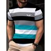 Men's Casual Round Neck Short Sleeved 3D Digital Printed Slim Fit Pullover Men's T-shirt Comfortable Shirt