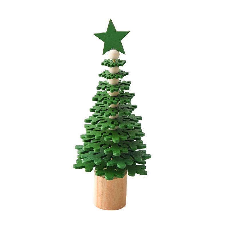 Mini Wooden Christmas Tree Desktop Ornament