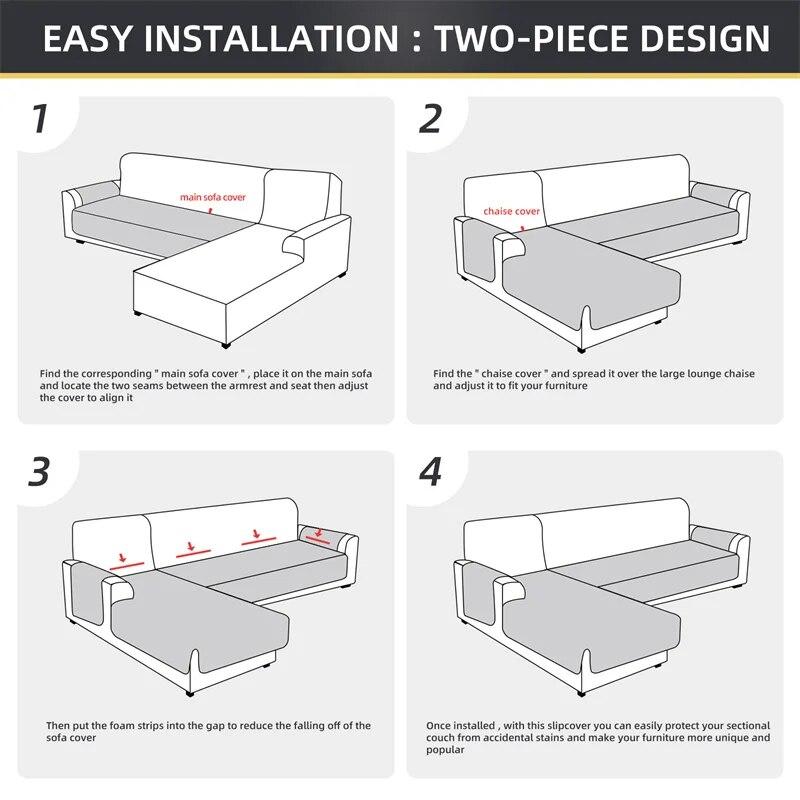 Водонепроницаемый чехол для дивана, стеганый противоскользящий чехол для дивана, угловой диван для гостиной, L-образный коврик для дивана для кошек, собак, защита детской мебели
