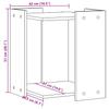 Cat Litter Box Smoked Oak 42 x 42 x 51 cm Engineered Wood