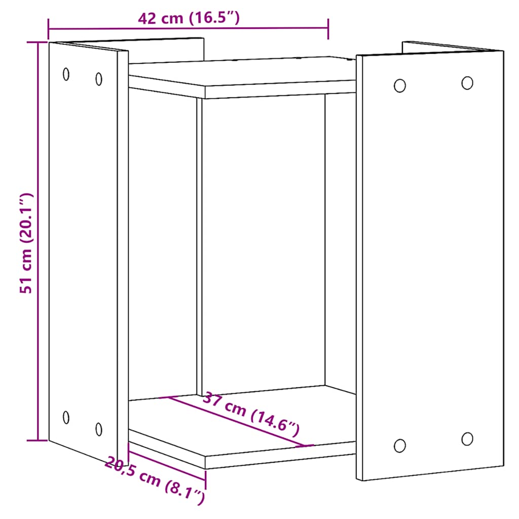 Cat Litter Box Furniture Concrete Grey 42 x 42 x 51 cm Engineered Wood