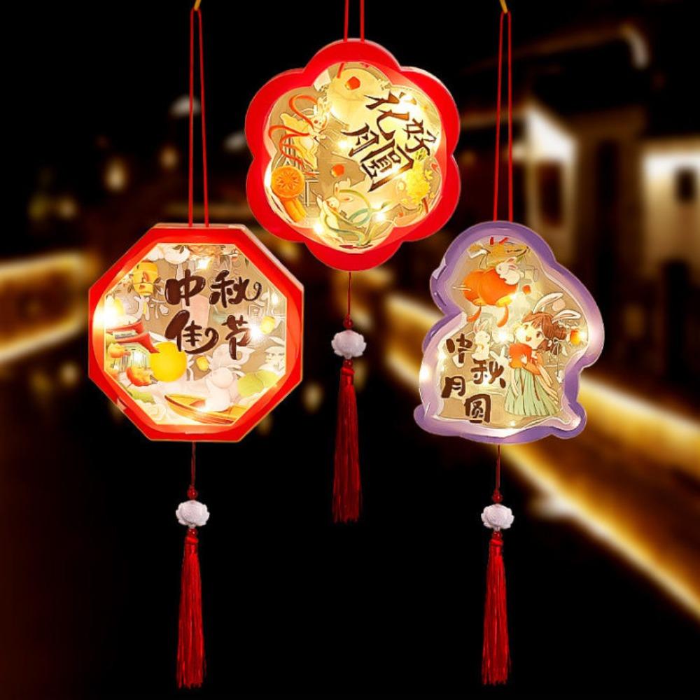 Handmade Mid-Autumn Festival Projector Lantern Luminous Lantern DIY Material Package  Children