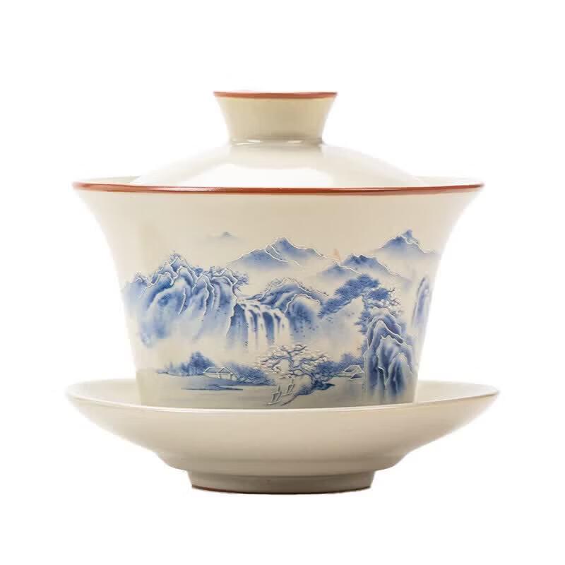 Qiwei Ru Kiln Non-Scalding Ceramic Gaiwan