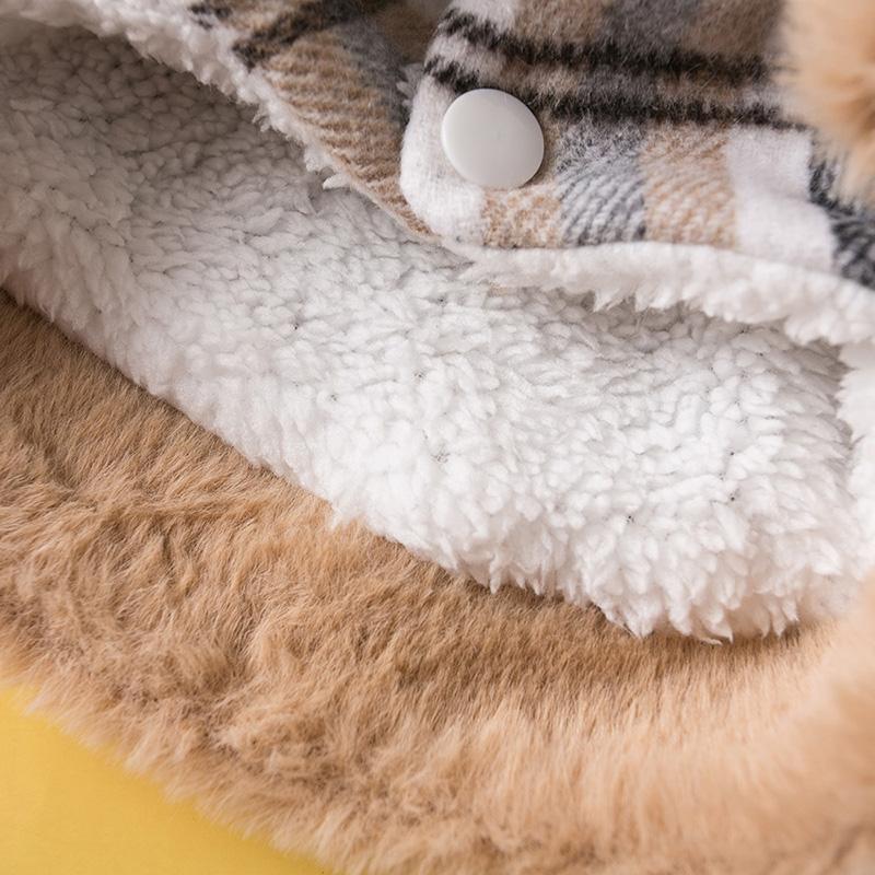 Зимняя одежда для домашних животных, теплая модная клетчатая куртка для собак для маленьких собак, кошек, мягкое пальто для щенков, котят, чихуахуа, Тедди, йоркширский свитер, товары для домашних животных