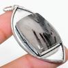Black Rutile Handmade 925 Sterling Silver Jewelry Pendant 2.44" U5A69