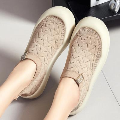 Женские удобные туфли для мам с мягкой подошвой из полиуретана, дышащие, легкие, повседневные, прогулочные туфли с толстой амортизацией, нескользящие, модные