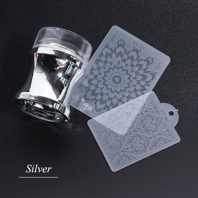 3 шт/набор силиконовых маникюрных штампов