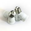 E27 To 2E27 Screw Lamp Base Socket PBT 1 To 2 Way E27 Light Bulb Adaptor Extend Holder E26 LED Lighting Converter White