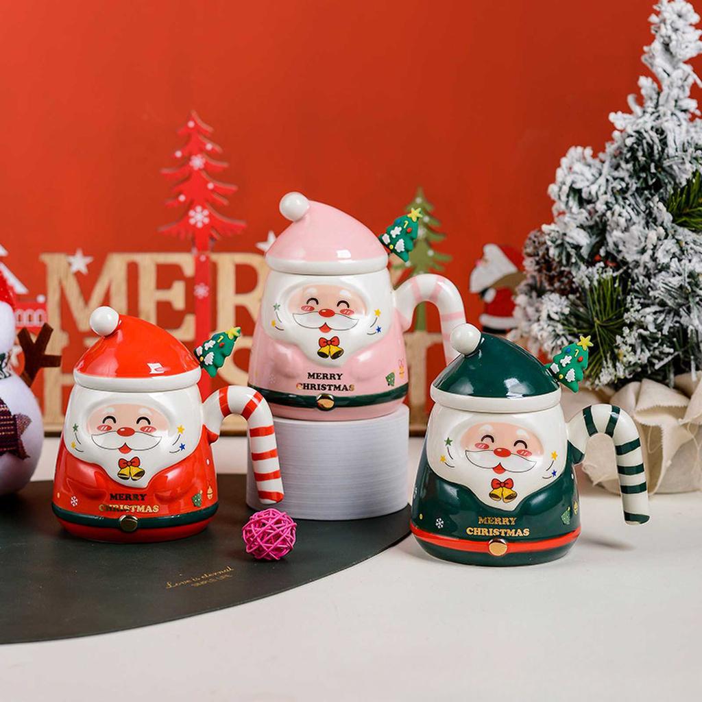 New Creative Cartoon Santa Claus Cup Ceramic Cup Christmas Holiday Gift Hand-painted Water Cup Souvenir Mug Cute Coffee Office