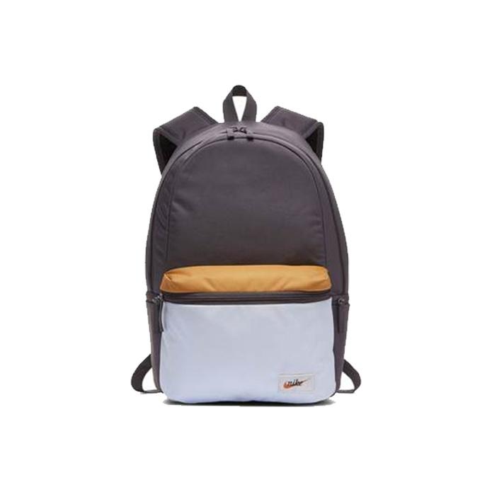 Nike Heritage Logo Zipper Backpack Unisex Backpacks Lightning-Gray Light-Purple BA4990-082