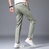 Men's Pants Summer Pants Slim Fit Trend Versatile Solid Color Thin Elastic Waist Casual Pants Spring/Summer