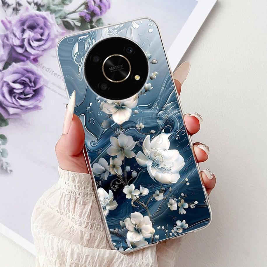 Silicone Case For Honor Magic 4 5 6 Lite Cover Popular Flower Butterfly Soft Slim TPU Back Cover For Honor Magic6 Lite Protector