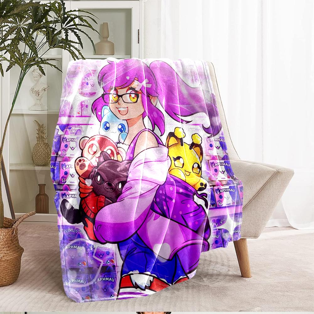 Aphmau Theme Printed Blanket - Perfect for Couch, Bed, Travel & Outdoor Use | Machine Washable, Cozy & Durable.