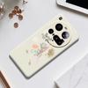 For Xiaomi 15 Ultra Case Sketch Leaves Pattern Printing Straight Edge TPU Phone Back Cover