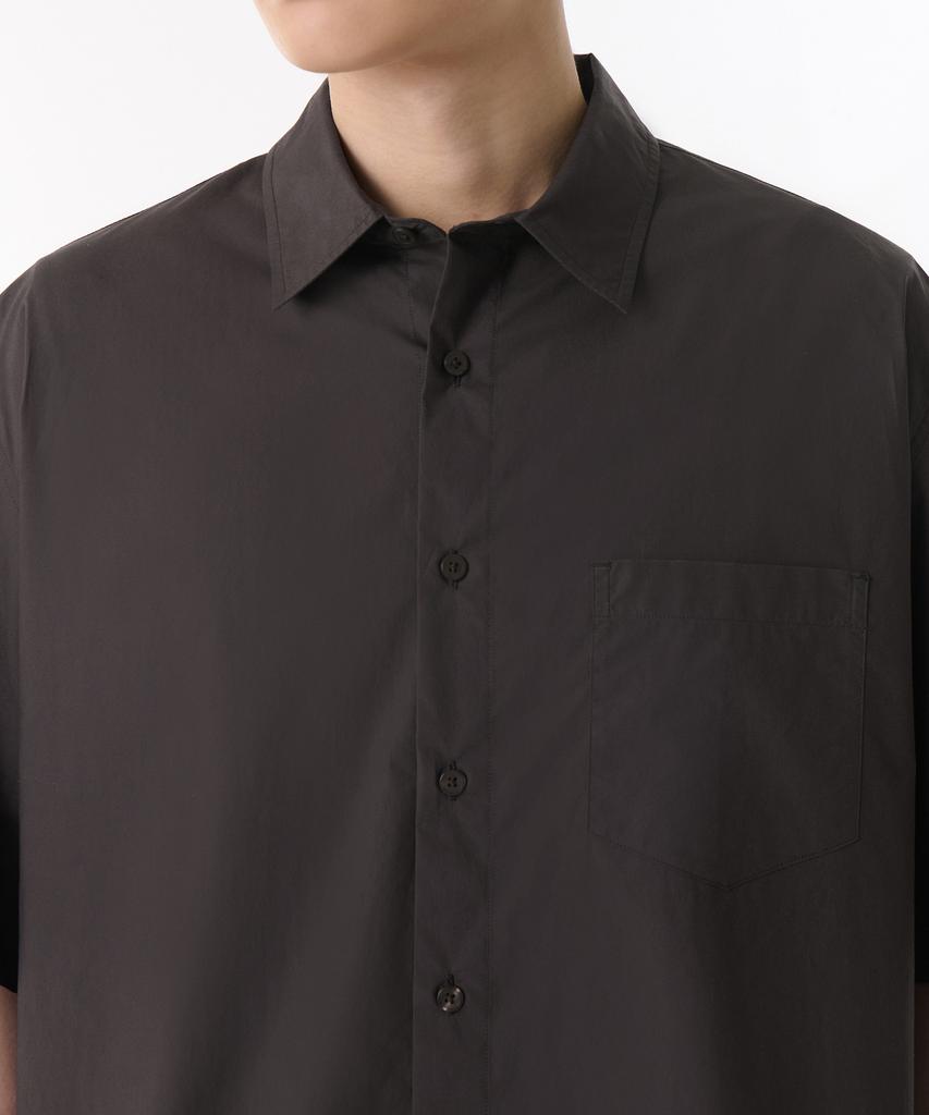 MUSINSA STANDARD Relaxed Soft Poplin Short Sleeve Shirt [Gunmetal]