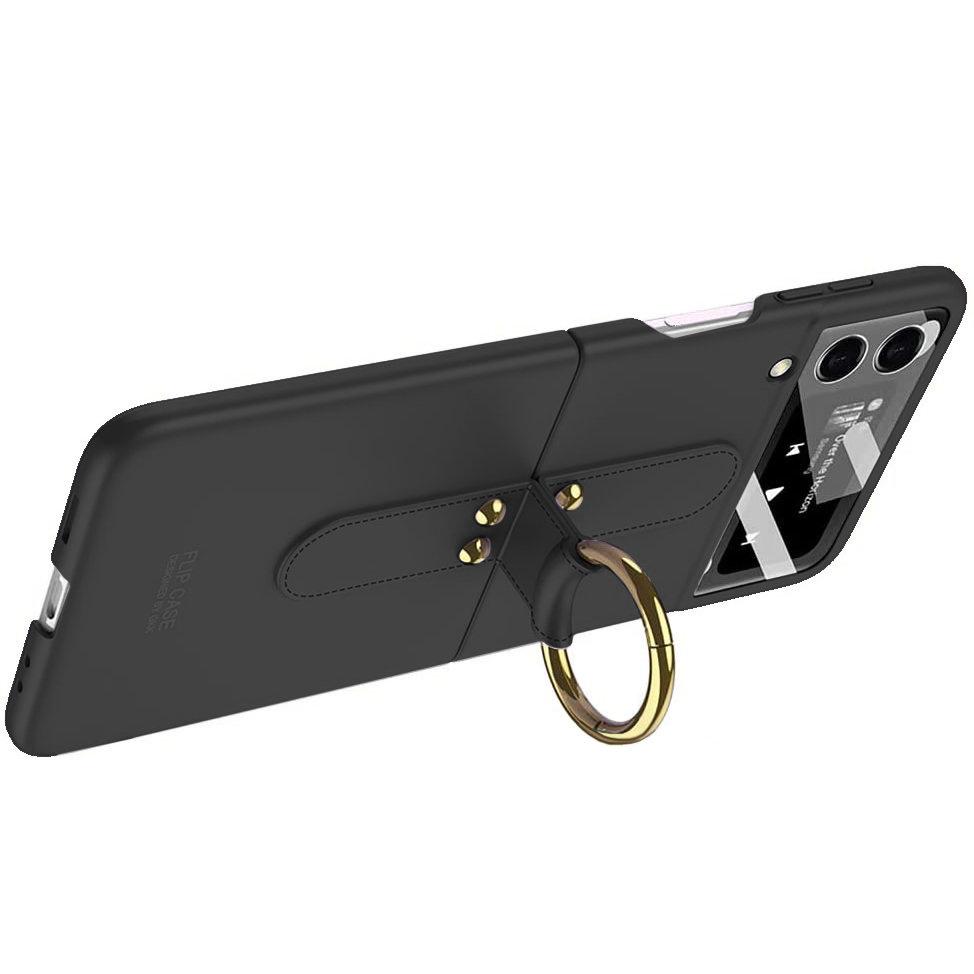 GKK Ring Holder case for Samsung Galaxy Z Flip3 5G, Black